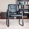 Global Industrial Interion Reception Chair, Black Seat, Fixed, Vinyl Seat 250787BK - alternate 1